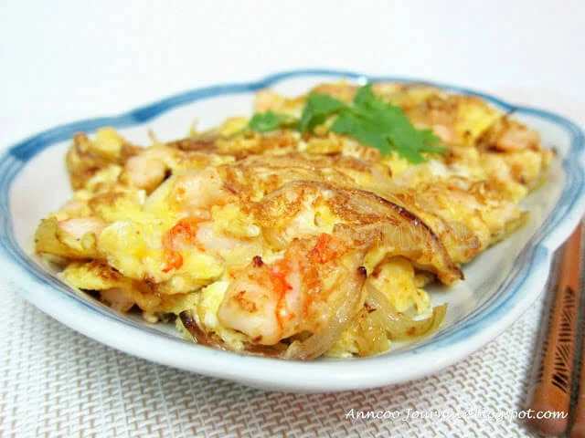 Prawns Omelette
